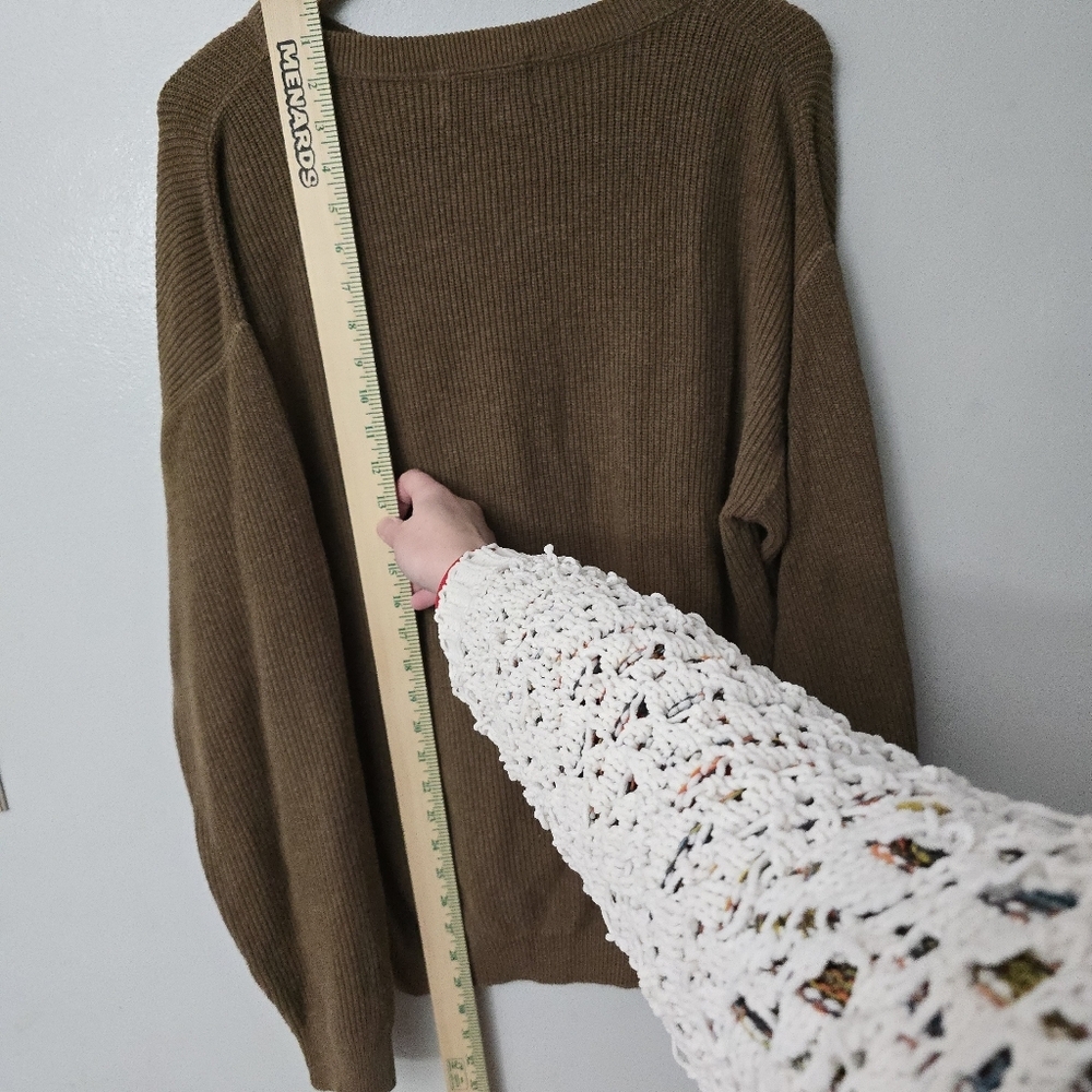 Vtg Eddie Bauer Shirt Men's S Brown Thermal Waffle Knit Heavyweight Grunge Y2K - Picture 8 of 8